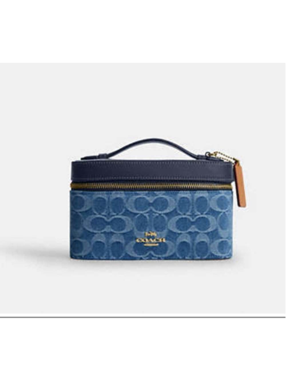 NEW Coach Cosmetic Case In Signature Denim NWT